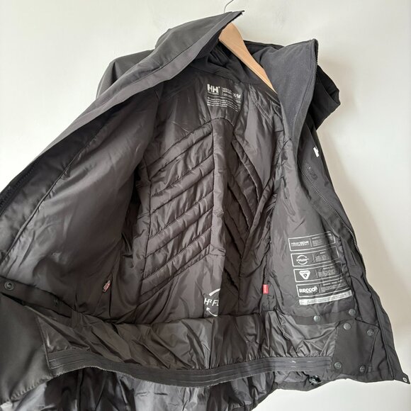 Helly Hansen Performance Ski Snowboard Jacket Coat Black Size Medium - Picture 5 of 7